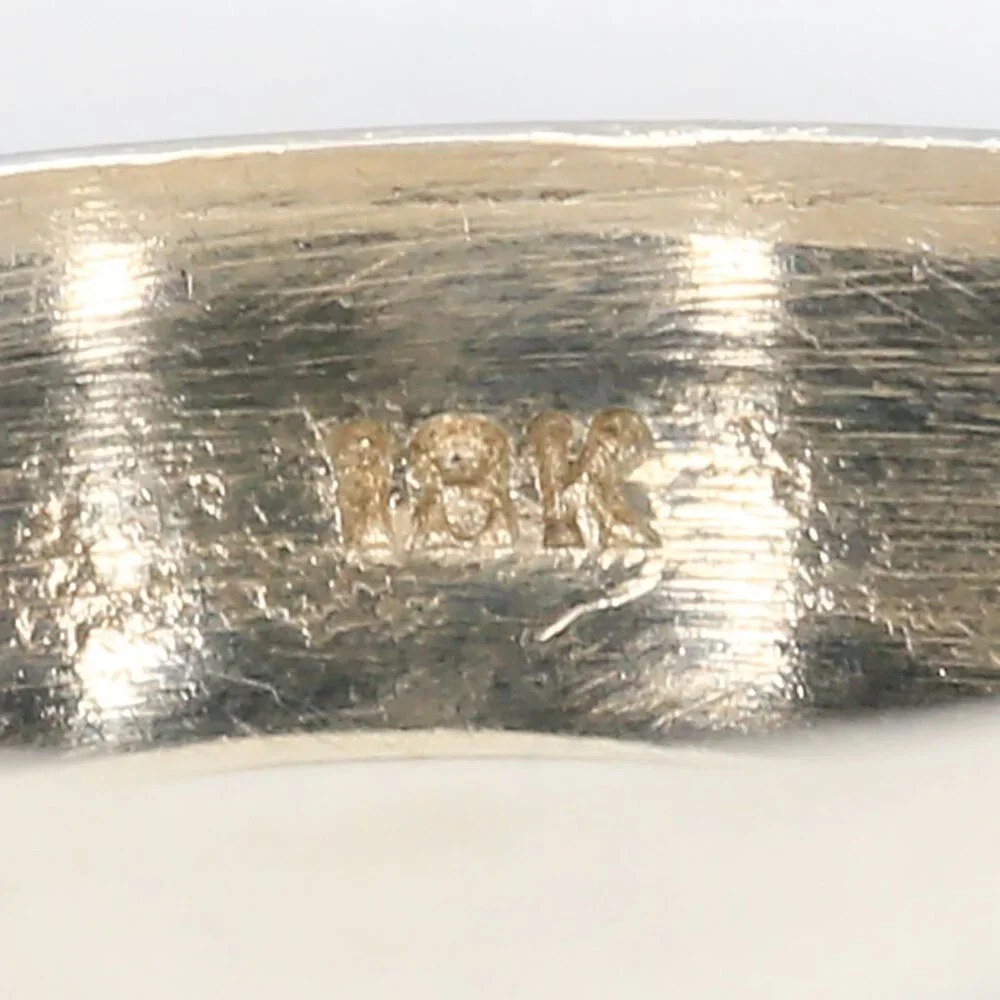 Vintage Chunky Sterling Silver With 18K Gold Twisted Rope Ring Size 6.75 1980s